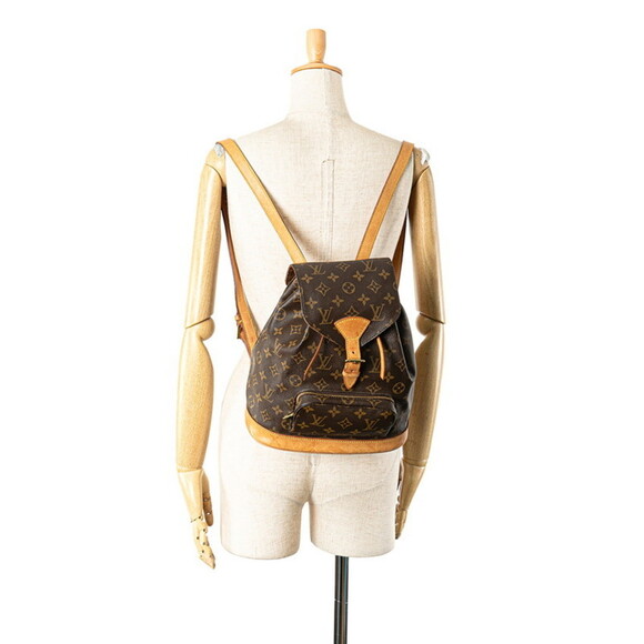 LOUIS VUITTON Authentic Brown Monogram Leather Backpack main image 7